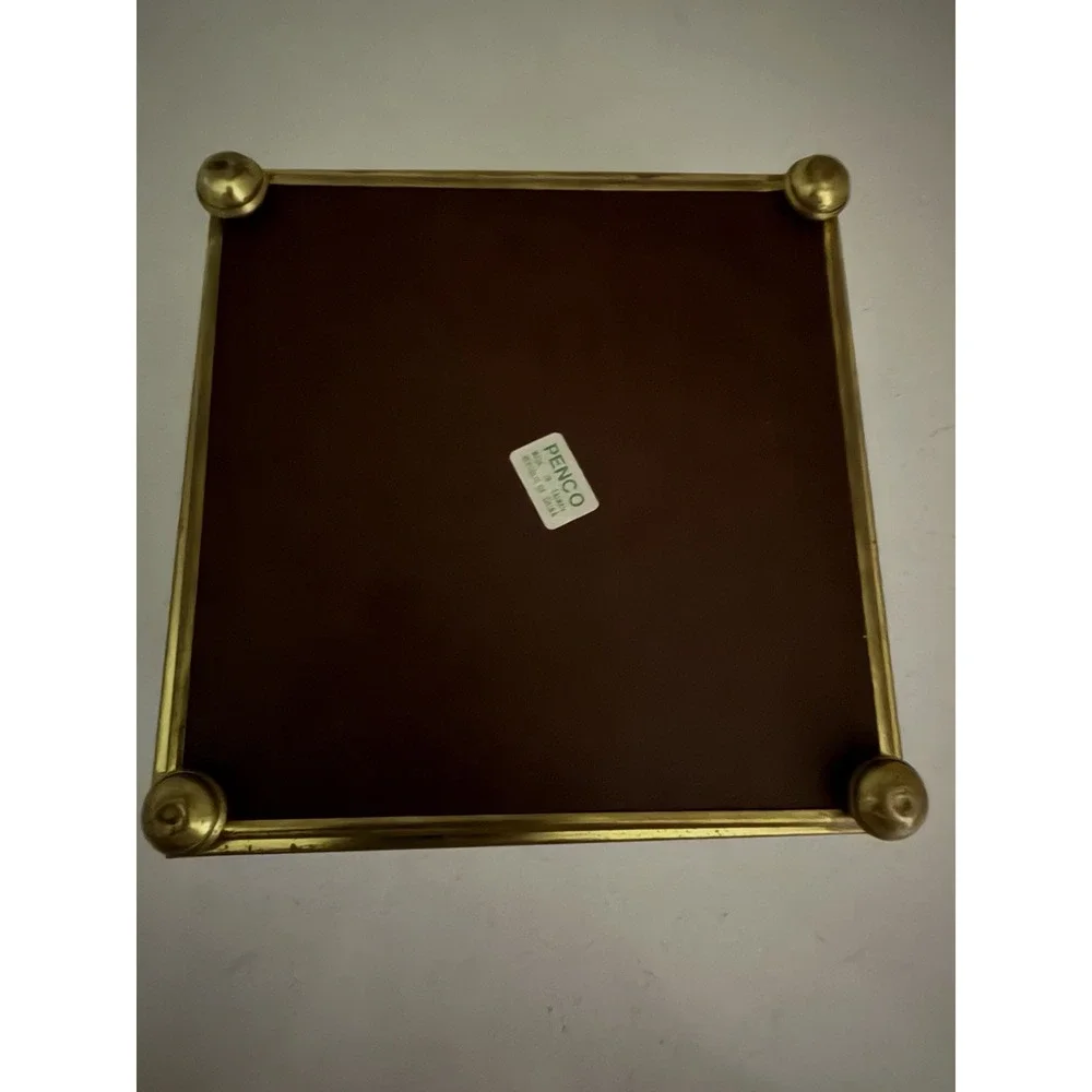 VINTAGE PENCO JEWELRY CASKET BOX ORMOLU GILT  HOLLYWOOD REGENCY MIRROR MCM